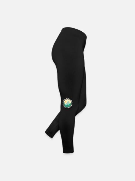 Out of Breath Hiking Society Funny Hiker Trekking - Frauen Jersey Leggings - Schwarz - Rechts