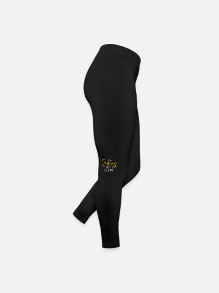 Quilten Fähigkeiten Laden Funny Nähmaschine - Frauen Jersey Leggings - Schwarz - Rechts