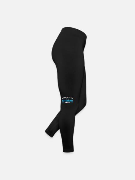 Zwinge Mich Nicht, Meine Estnische Stimme Zu - Frauen Jersey Leggings - Schwarz - Rechts