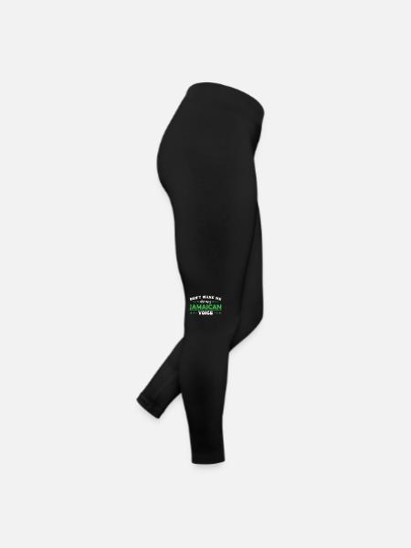 Ne me forcez pas à utiliser ma voix jamaïcaine - Legging en jersey Femme - noir - Droite