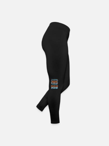 Retro Tollpatschiger Witz Humor - Frauen Jersey Leggings - Schwarz - Rechts