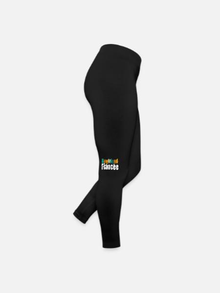 Couple Engagement Engaged Men Funny Fiancee - Women’s Jersey Leggings - black - Right