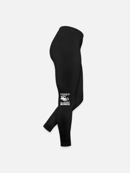 Rodler Wintersportler Schlittenfahrer - Frauen Jersey Leggings - Schwarz - Rechts