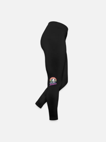 Kuh Kühe Moo-Licious Landwirt Kuhkopf - Frauen Jersey Leggings - Schwarz - Rechts