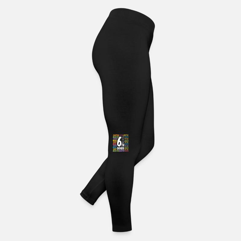6. Klasse Typografie Sechstklässler unterrichten Frauen Jersey Leggings