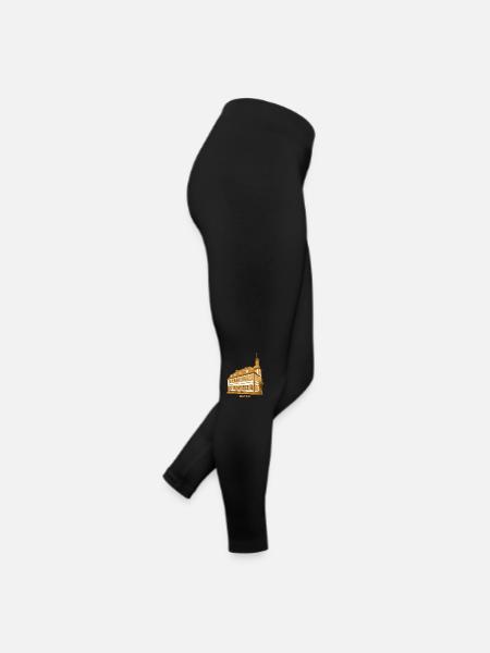 Mayen Rathaus Koblenz Eifel Rheinland-Pfalz - Frauen Jersey Leggings - Schwarz - Rechts