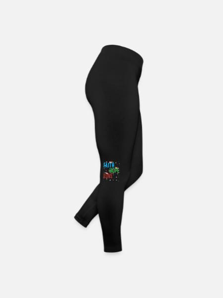 Faith Hope Love Religious Family Christmas Santa - Women’s Jersey Leggings - black - Right