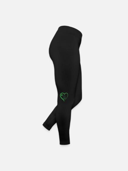 Chat Silhouette Shamrock St Patrick’s Day - Legging en jersey Femme - noir - Droite