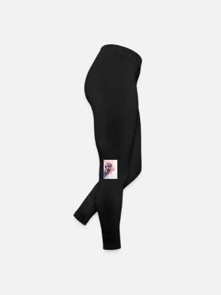 Vintage Japanese Aesthetic Otaku Anime Girl - Women’s Jersey Leggings - black - Right