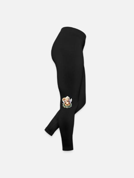 Baby Buddha - meditation yoga relaxation - Women’s Jersey Leggings - black - Right