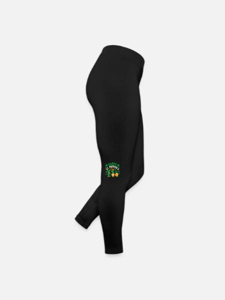 Trois Gnomes irlandais trèfle St Patrick jour chanceux - Legging en jersey Femme - noir - Droite