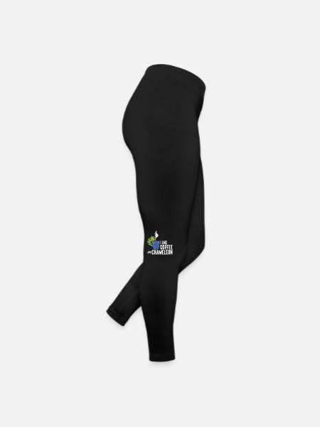J’aime le café et le caméléon T-shirt - Legging en jersey Femme - noir - Droite