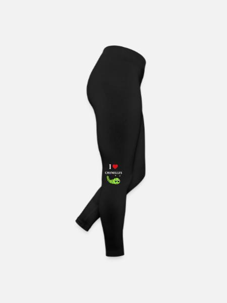 Chenilles insecte Amour petite chenille - Legging en jersey Femme - noir - Droite