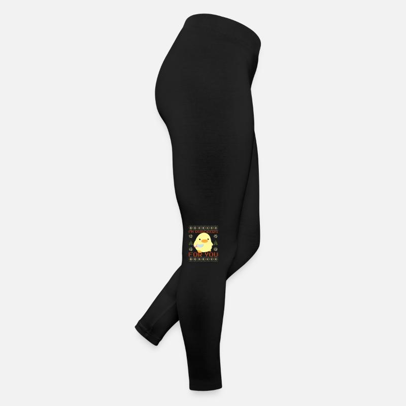 Canard avec couteau Meme - Quackers Ugly Noël Legging en jersey Femme