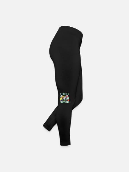 Level 36 Abschließen 36 Jahre Gamer Level 36 Abgeschlossen - Frauen Jersey Leggings - Schwarz - Rechts