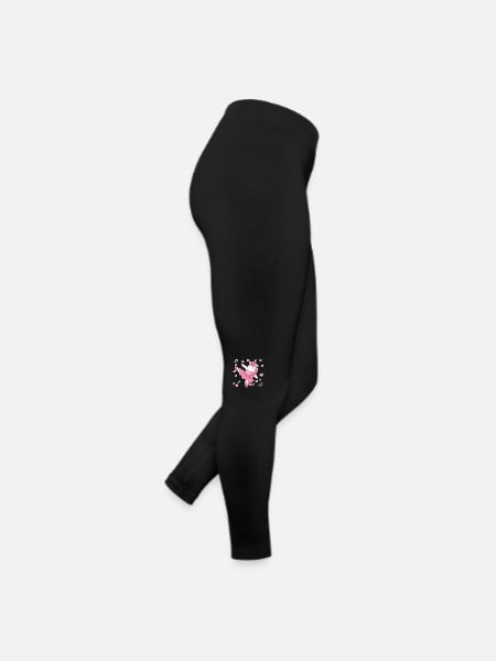 Ballett Tänzerin Einhorn Regenbogen Ballerina Tutu - Frauen Jersey Leggings - Schwarz - Rechts