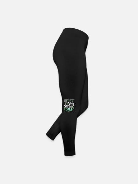 Ich komme total nach meiner Oma Enkelin Enkel - Frauen Jersey Leggings - Schwarz - Rechts