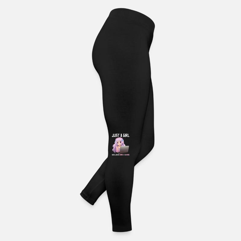 Kawaii Mädchen Anime Manga Mädchen Katze Frauen Jersey Leggings