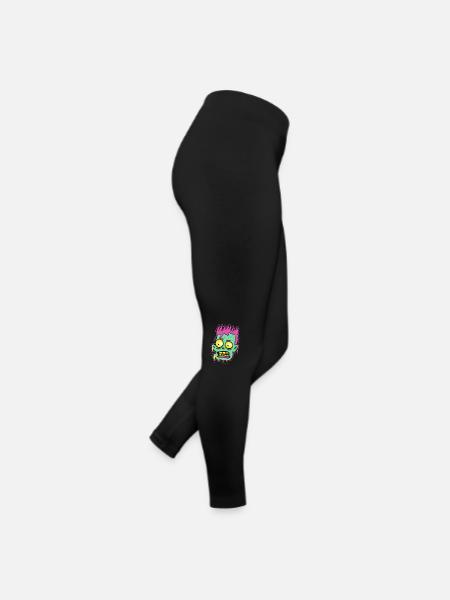 Cartoon Pop Art: So creepy, a zombie - Women’s Jersey Leggings - black - Right