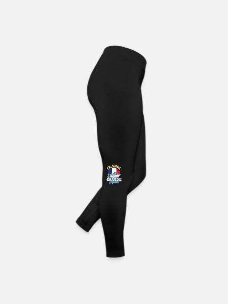 France Cruise Squad Family Vacation Trip - Frauen Jersey Leggings - Schwarz - Rechts
