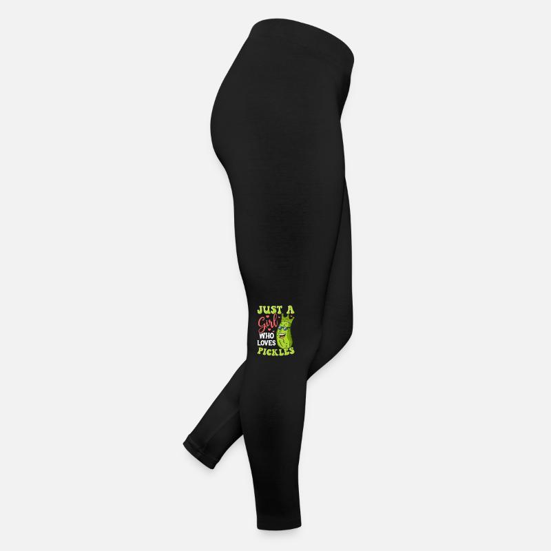 Nur ein Mädchen, das Gurken liebt. Lustiger Frauen Jersey Leggings