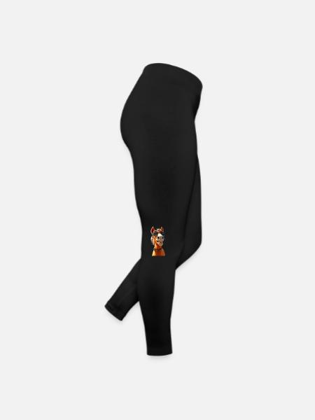 Cheval, Fille De Cheval, Cavalier, Poney, Écurie, Chevaux - Legging en jersey Femme - noir - Droite