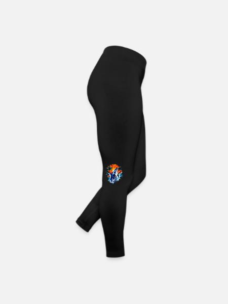 Baleine bleue - Legging en jersey Femme - noir - Droite
