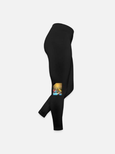 My Design - Frauen Jersey Leggings - Schwarz - Rechts
