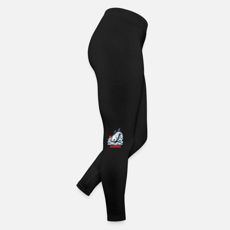 Ukiyo-E poisson pêcheur pêcheur japon oeuvre Legging en jersey Femme