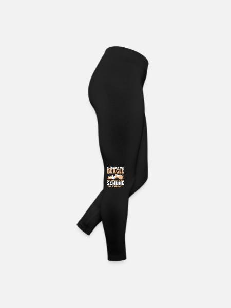 Hund Beagle - Frauen Jersey Leggings - Schwarz - Rechts