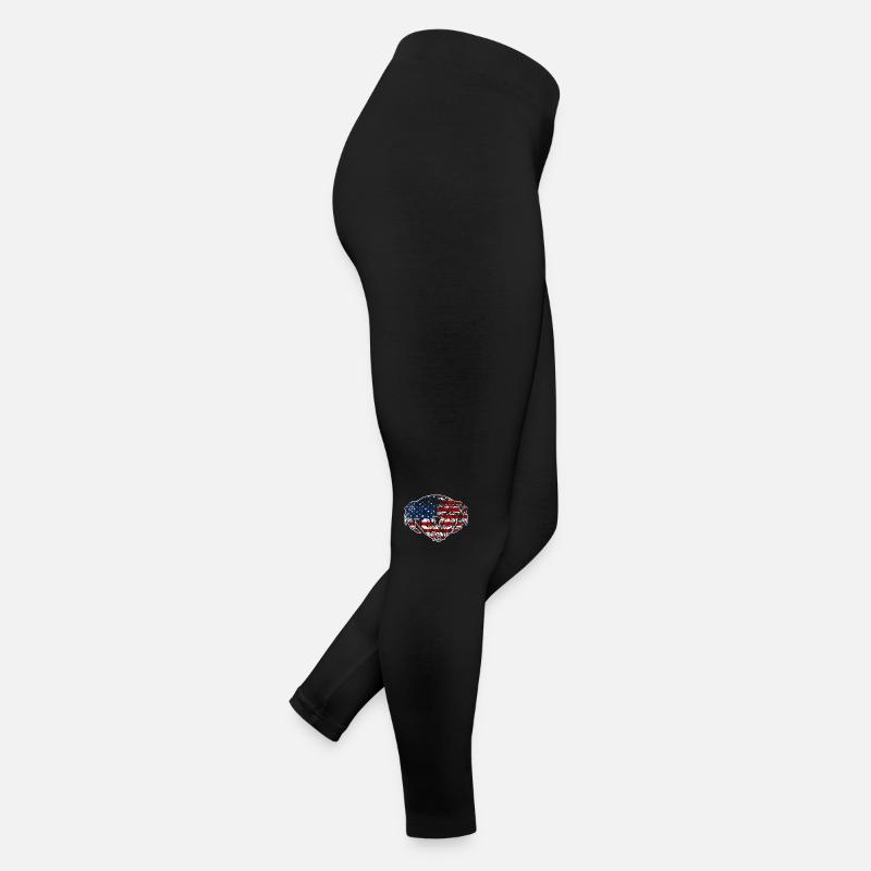 Drapeau américain des États-Unis 4 juillet Crabbing Legging en jersey Femme