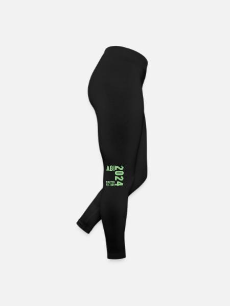 Abitur Junge Mädchen Abi Abitur 2024 - Frauen Jersey Leggings - Schwarz - Rechts