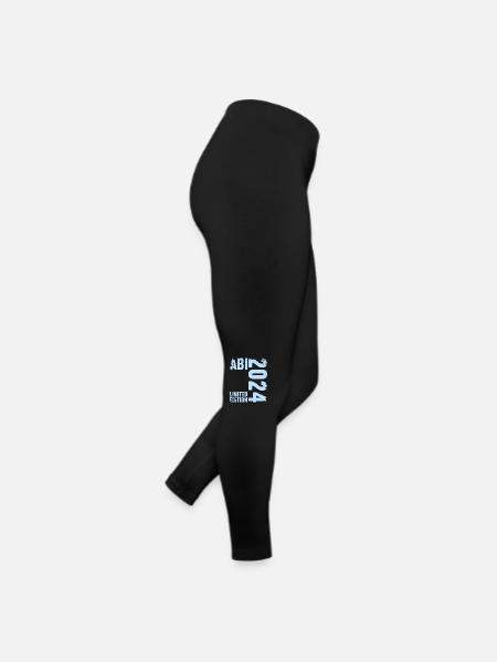 Abitur Junge Mädchen Abi Abitur 2024 - Frauen Jersey Leggings - Schwarz - Rechts