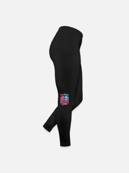 Rose ou bleu bienvenue dans l’équipe de boxe - Legging en jersey Femme - noir - Droite