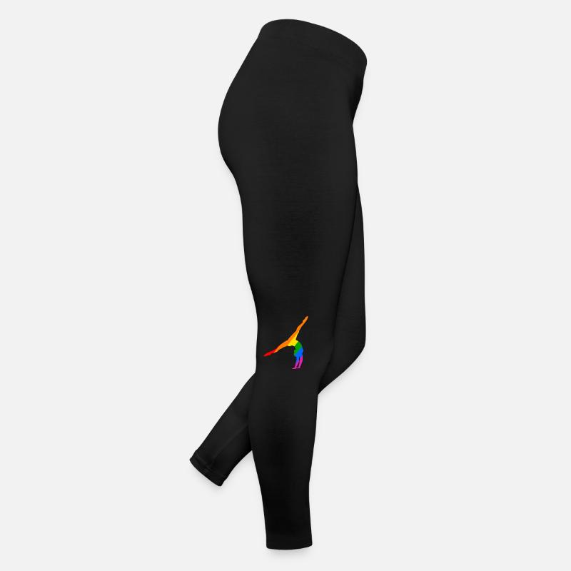 Handstand im Regenbogen Frauen Jersey Leggings
