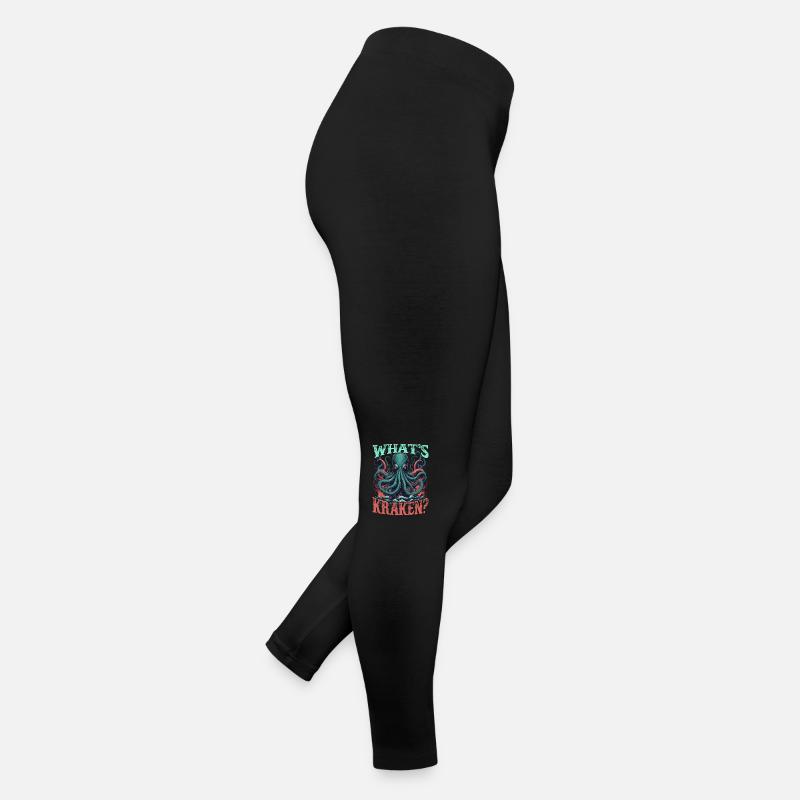 Kraken Legendary sea creature. - Women’s Jersey Leggings - black