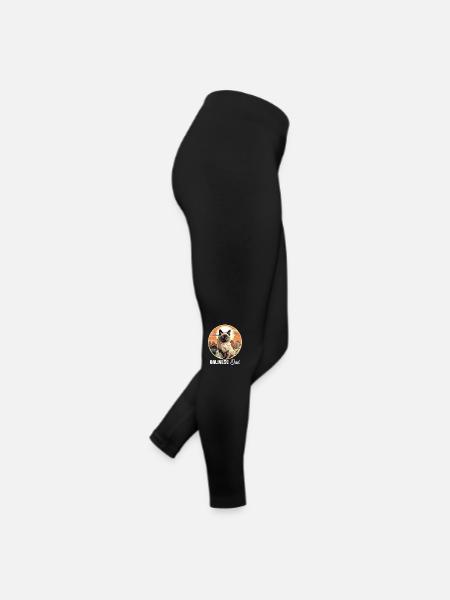 Chat balinais Balinesenkatze - Legging en jersey Femme - noir - Droite