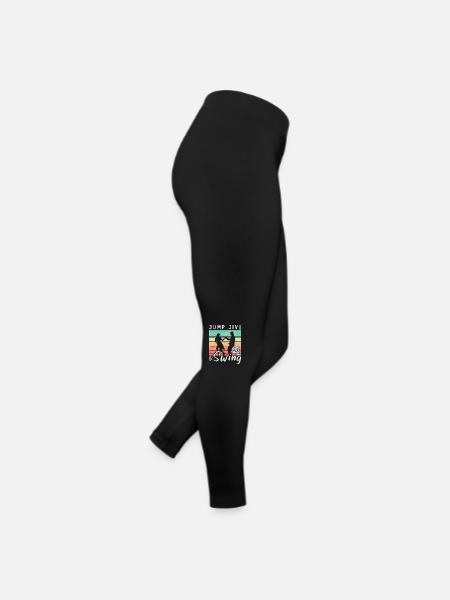 Swing Dance Jump Jive & Retro Dancing Swing Dancer - Women’s Jersey Leggings - black - Right