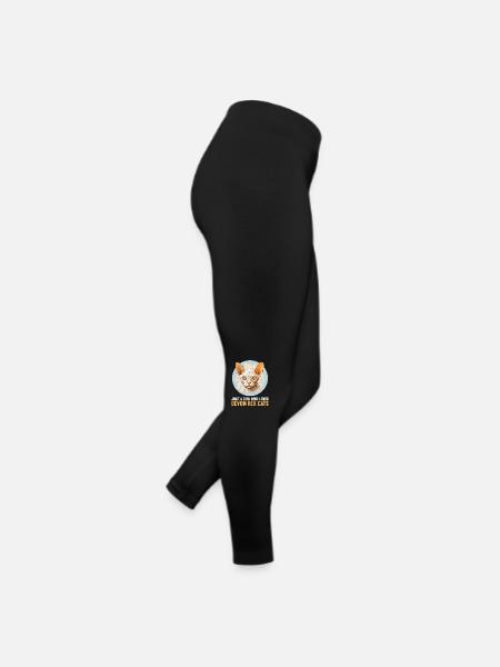 Devon Rex Kätzchen Devon Rex Katze - Frauen Jersey Leggings - Schwarz - Rechts