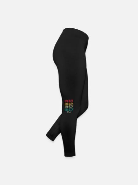 57 Years Old Vintage 1967 Limited Edition 57th - Women’s Jersey Leggings - black - Right