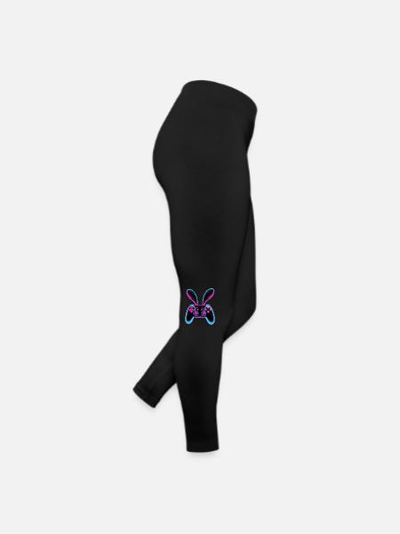 Osterhase Gamer Ikonisches Ostern Gaming - Frauen Jersey Leggings - Schwarz - Rechts