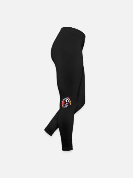Englischer Cocker Spaniel künstlerisch gestaltet - Frauen Jersey Leggings - Schwarz - Rechts