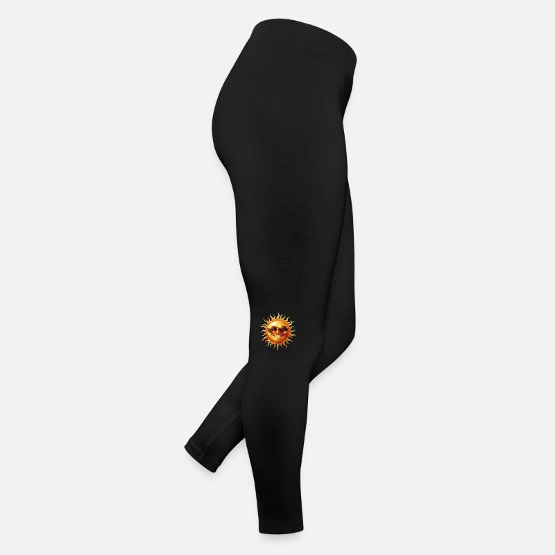 Sourire ensoleillé avec des lunettes de soleil cool Legging en jersey Femme