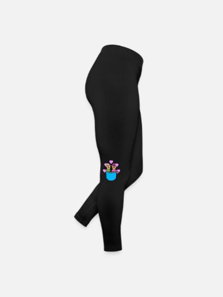 Cacahuète Couple Mari Femme Saint-Valentin - Legging en jersey Femme - noir - Droite