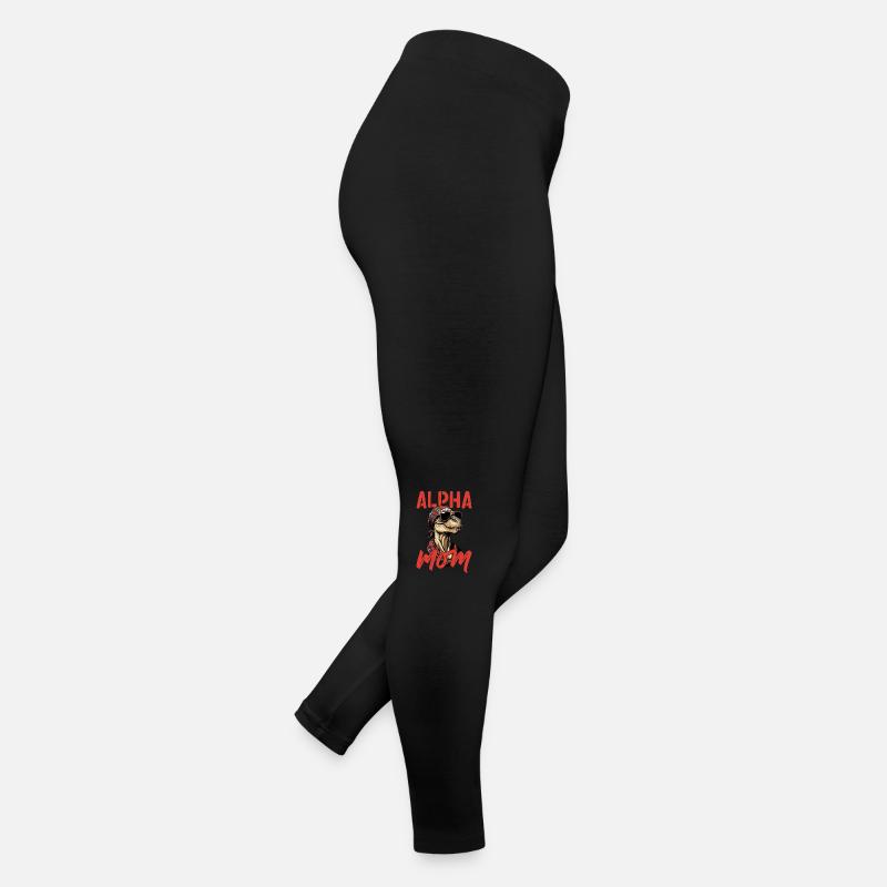 Alpha Mom Lustige ikonische Dinosaurier Mutter Frauen Jersey Leggings