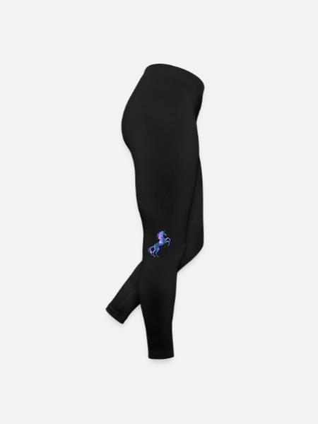 3D Farbmuster Einhorn T-Shirt Magisches Einhorn - Frauen Jersey Leggings - Schwarz - Rechts