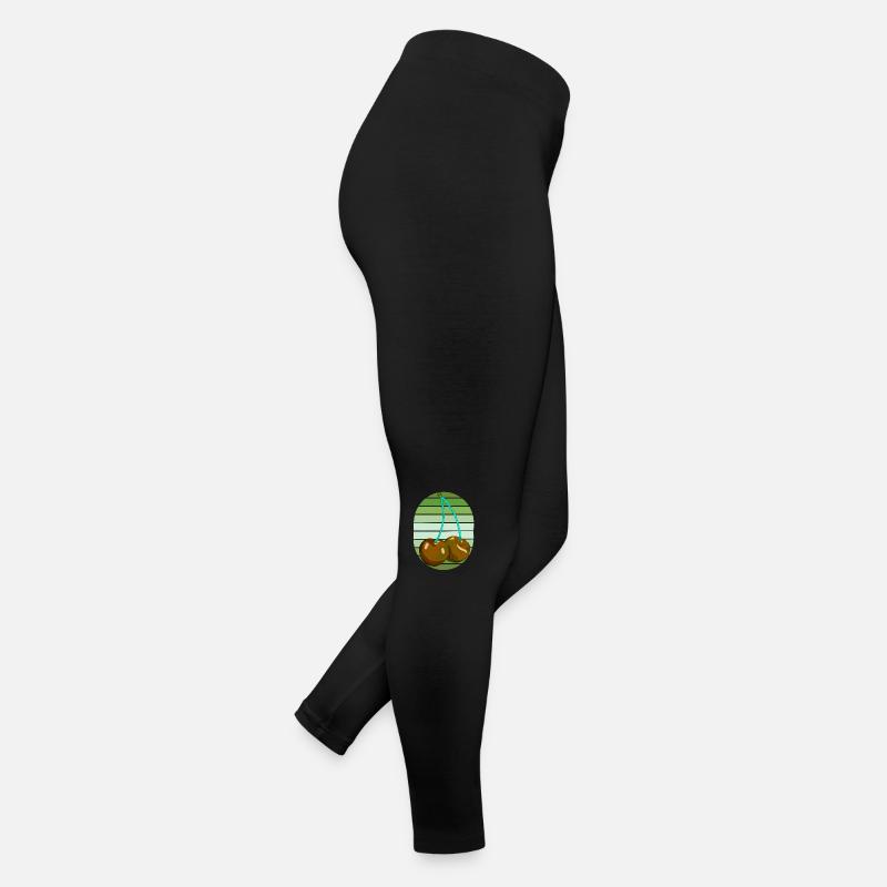Rockabilly Retro Vintage Kirschen Frauen Jersey Leggings