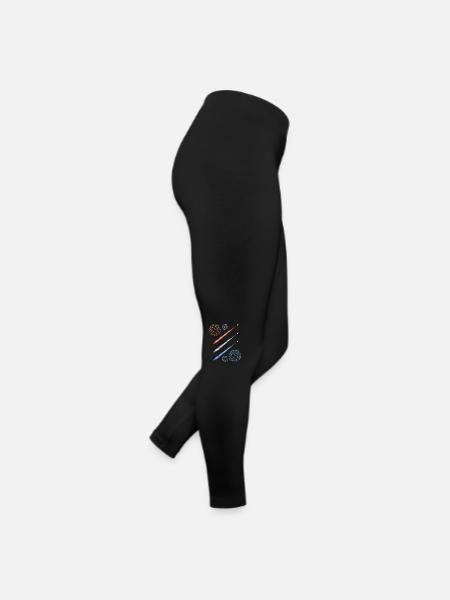 Traînée de condensation et feux d’artifice - Rouge, Blanc et Bleu - Legging en jersey Femme - noir - Droite
