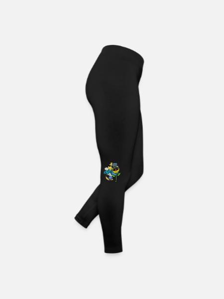 Escargot, Coquille D’escargot, Nature, Printemps, Fleurs - Legging en jersey Femme - noir - Droite