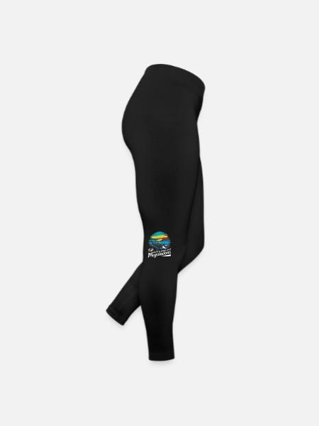 Life would be better with Megalodon Funny Shark - Women’s Jersey Leggings - black - Right